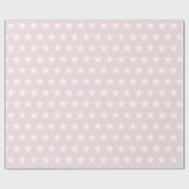Papier Cadeau Blanc Star Blush rose moderne Design élégant tenda (Plat)