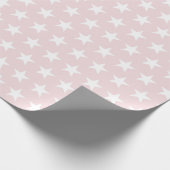 Papier Cadeau Blanc Star Blush rose moderne Design élégant tenda (Coin)