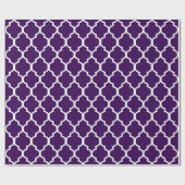Papier Cadeau Blanc sur la couleur faite sur commande pourpre (Plat)