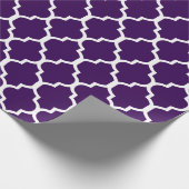 Papier Cadeau Blanc sur la couleur faite sur commande pourpre (Coin)