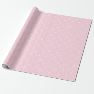 Papier Cadeau Blanc sur les cercles de recouvrement rose-clair