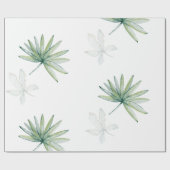 Papier Cadeau Blanc tropical (Plat)