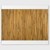 Papier Cadeau Blanc tropical d'île d'arrière - plan en bambou (Plat)