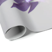 Papier Cadeau Blanc Violet Lotus Flower Zen (Coin rond)