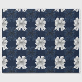 Papier Cadeau Blancs Bleu Noël (Plat)