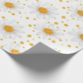 Papier Cadeau Blancs clairs avec Centres Jaunes (Coin)