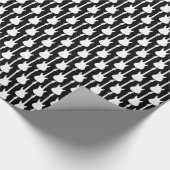 Papier Cadeau Blancs de guitare électrique sur noir (Coin)