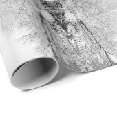 Papier Cadeau Blancs d'hiver (Coin rond)