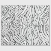 Papier Cadeau Blancs Et Blancs Tiger Poster de animal (Plat)