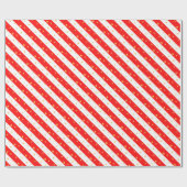 Papier Cadeau Blancs et pointes en diagonale rouge (Plat)