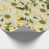 Papier Cadeau Blancs marguerites Fleur Fleur Jaune Bright Party (Coin)