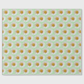 Papier Cadeau Blancs Motif Lumière Sage Vert (Plat)