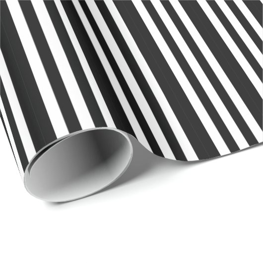 Papier cadeau | Blancs noirs (Coin rond)