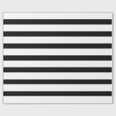 Papier Cadeau Blancs noirs extra large bande horizontale (Plat)