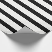 Papier Cadeau Blancs noirs extra large bande horizontale (Coin)