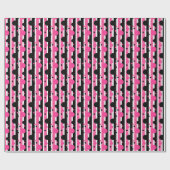 Papier Cadeau Blancs Pois rose (Plat)
