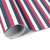 Papier Cadeau Blancs rouges et bleus (Coin rond)
