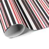 Papier Cadeau Blancs rouges et noirs (Coin rond)