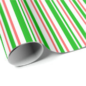 Papier Cadeau Blancs verts, blancs, rouges style Noël (Coin rond)