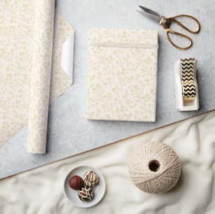 Papier Cadeau Blés Dorés Bruissants - Neutre