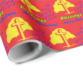 Papier Cadeau Blessings red (Coin rond)