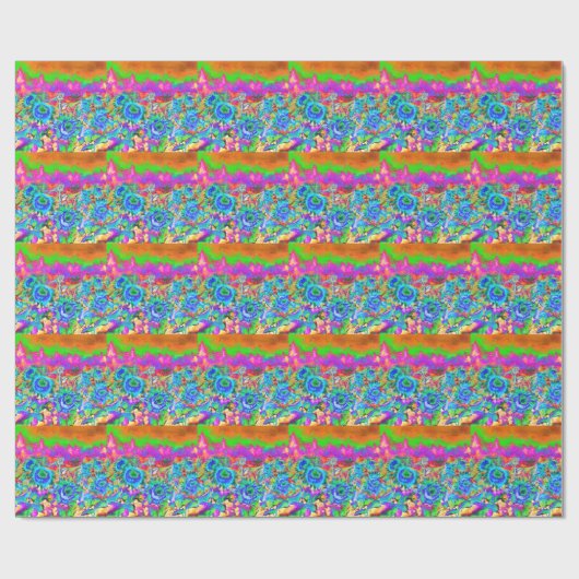 Papier Cadeau Bleu (Plat)