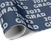 Papier Cadeau Bleu 2023 Grad (Coin rond)