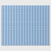 Papier Cadeau Bleu à carreaux (Plat)
