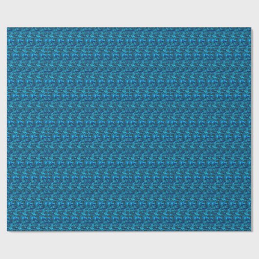 Papier Cadeau Bleu Abstrait (Plat)