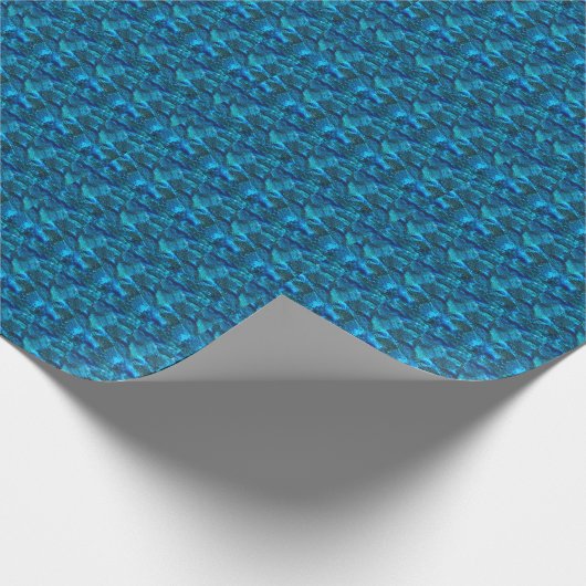 Papier Cadeau Bleu Abstrait (Coin)