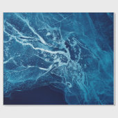 Papier Cadeau Bleu Abstrait. Bleu et blanc Blots. Effacer w (Plat)