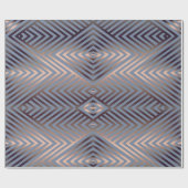 Papier Cadeau Bleu acier élégant et moderne couleur sable chevro (Plat)