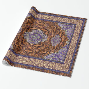 Papier Cadeau Bleu antique persan oriental