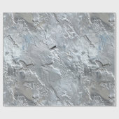 Papier Cadeau Bleu Argent  (Plat)
