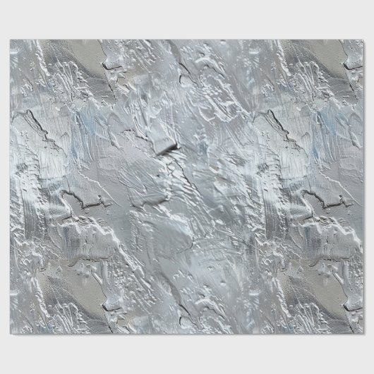 Papier Cadeau Bleu Argent (Plat)