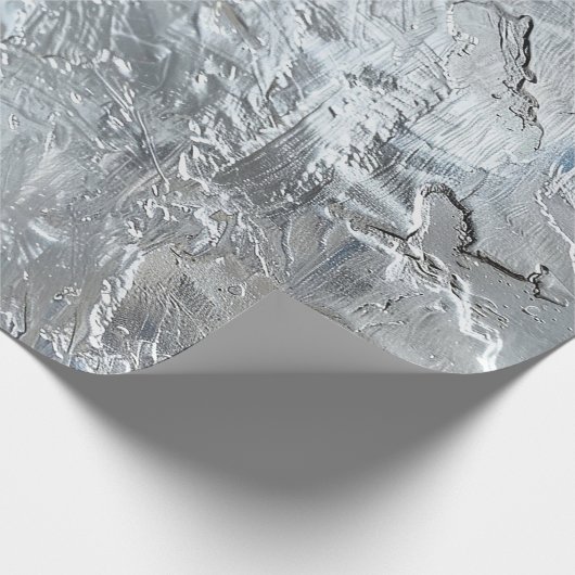 Papier Cadeau Bleu Argent  (Coin)