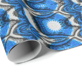 Papier Cadeau Bleu atomique (Coin rond)