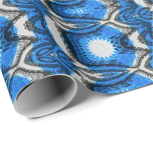 Papier Cadeau Bleu atomique