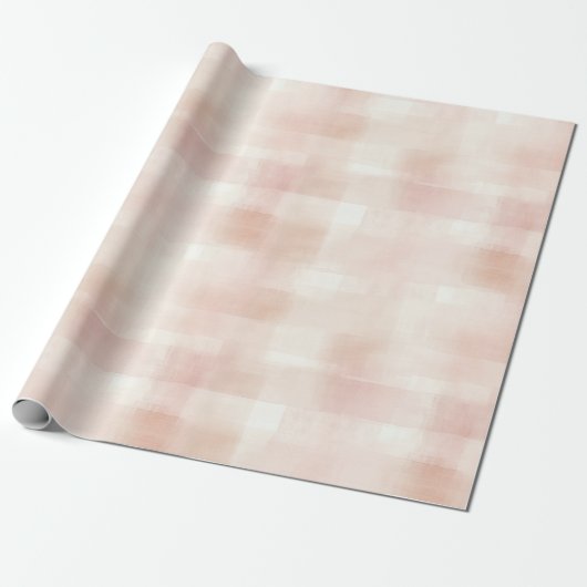 Papier Cadeau Bleu - Bandes Plaid (Déroulé)