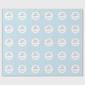 Papier Cadeau Bleu Bébé Noël Simple Géométrique Moderne (Plat)