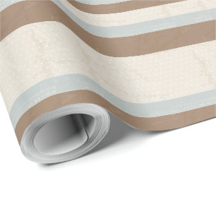 Papier Cadeau Bleu Beige Brown Pois doux Arrière - plan rétro