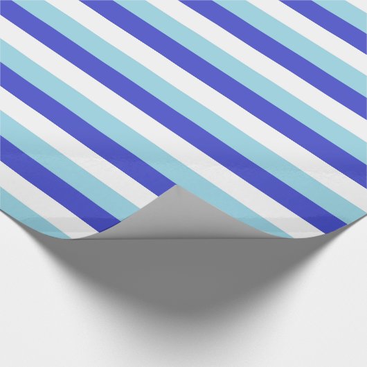 Papier Cadeau Bleu, blanc et bleu pastel (Coin)