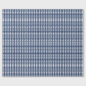 Papier Cadeau Bleu blanc moderne Aquarelle Motif de bande (Plat)