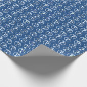 Papier Cadeau Bleu blanc - Petites questions (Coin)