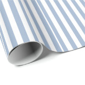 Papier Cadeau Bleu & Blanc Rayure Carré (Coin rond)