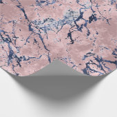 Papier Cadeau Bleu bleu marine rose (Coin)