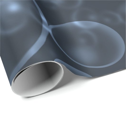 Papier Cadeau Bleu bokeh, bokeh (Coin rond)