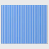 Papier Cadeau Bleu bonbons rayures (Plat)
