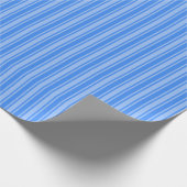 Papier Cadeau Bleu bonbons rayures (Coin)