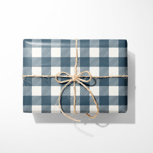 Papier Cadeau Bleu Buffalo de la Marine Russe Plaid